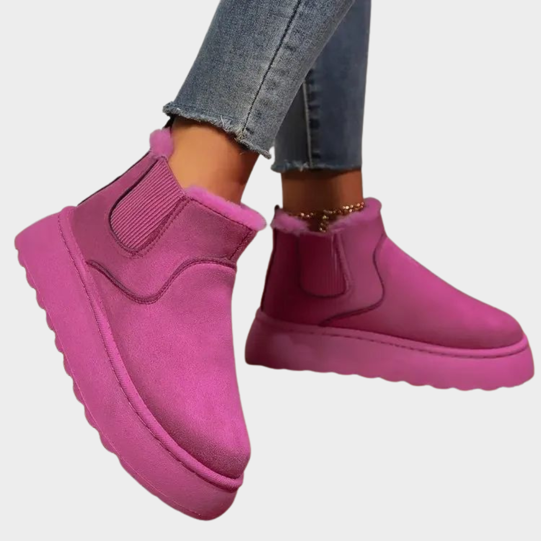 Women's Snow Boots – Warm Fleece Lining – Slip-On – Non-Slip Sole – Comfortable & Stylish – Multiple Colours