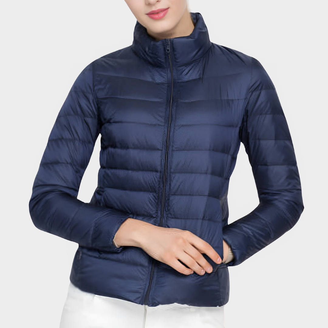 Women's Ultra-Light Duck Down Jacket – Slim Fit Puffer Coat – Windproof – Multiple Colours