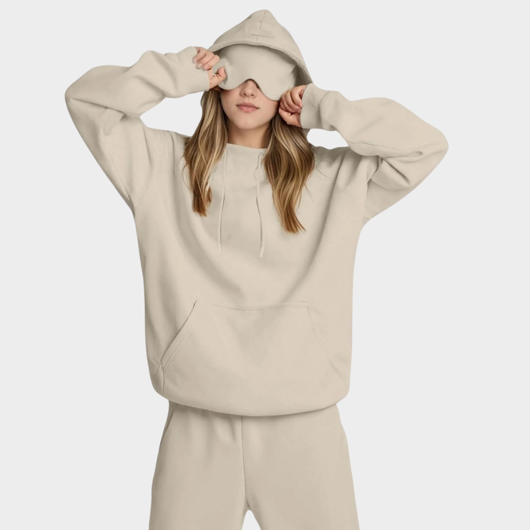 Women’s Hooded Sweatshirt – Casual Pullover with Built In Eye Mask – Long Sleeve Sports Hoodie with Pocket – Multiple Colours