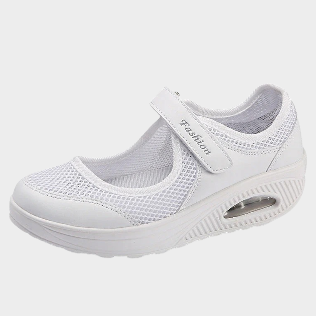 Women’s Platform Running Sneakers – Breathable Mesh Wedge Trainers – Lightweight Casual Walking Shoes – Multiple Colours