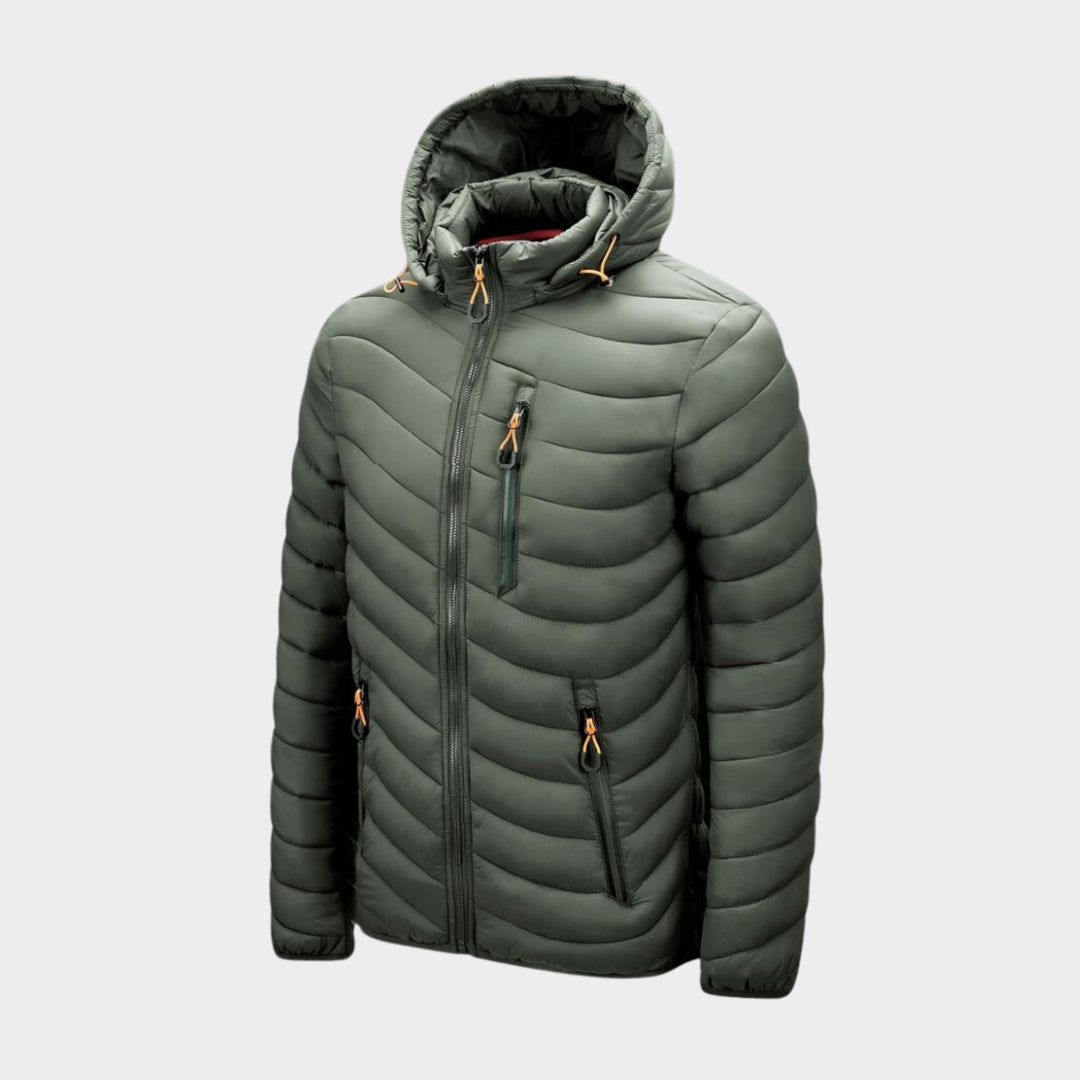 Men's Hooded Waterproof Parka Coat - Warm Casual Autumn Winter Outerwear with Detachable Hat, Army Green, Black, and More