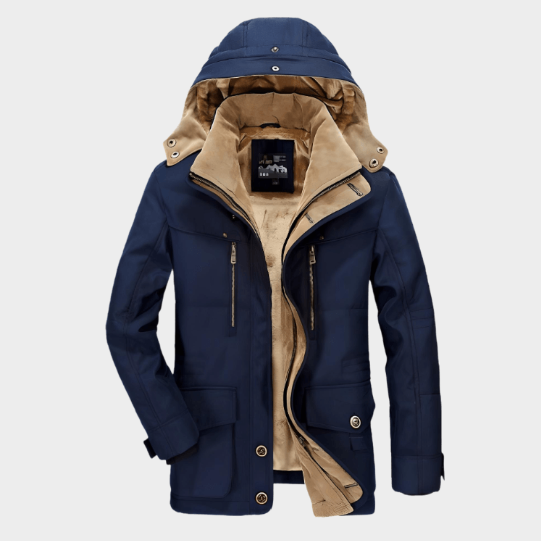 Men's Long Cashmere Parka – Thickened Warm Jacket – High-Quality – Windproof & Insulated – Multiple Colours