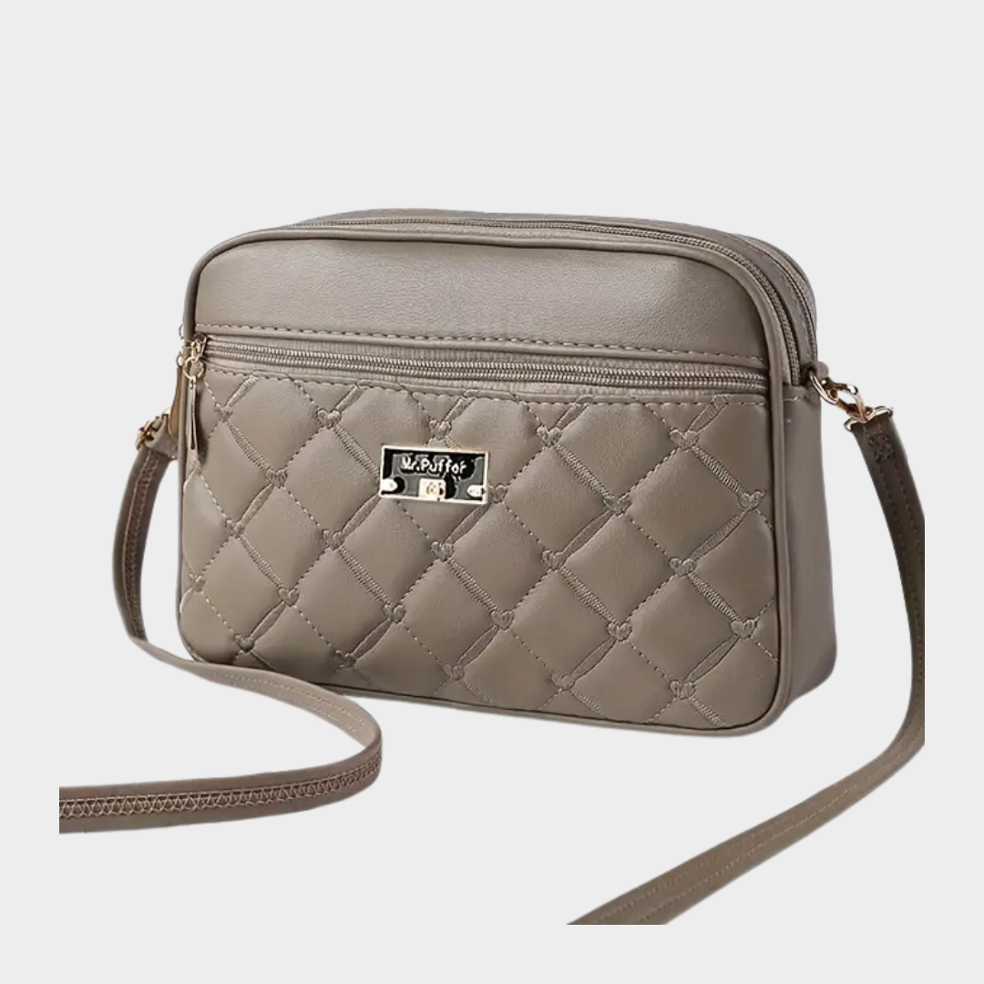 Women's Small Crossbody Handbag - One Shoulder Square PU Messenger Bag in Multiple Colors