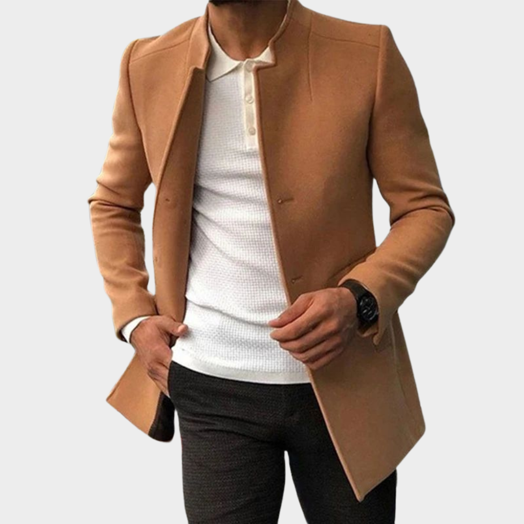 Men's Business Jacket – Classic Long Coat – Windbreaker Overcoat – Vintage Style – Multiple Colours