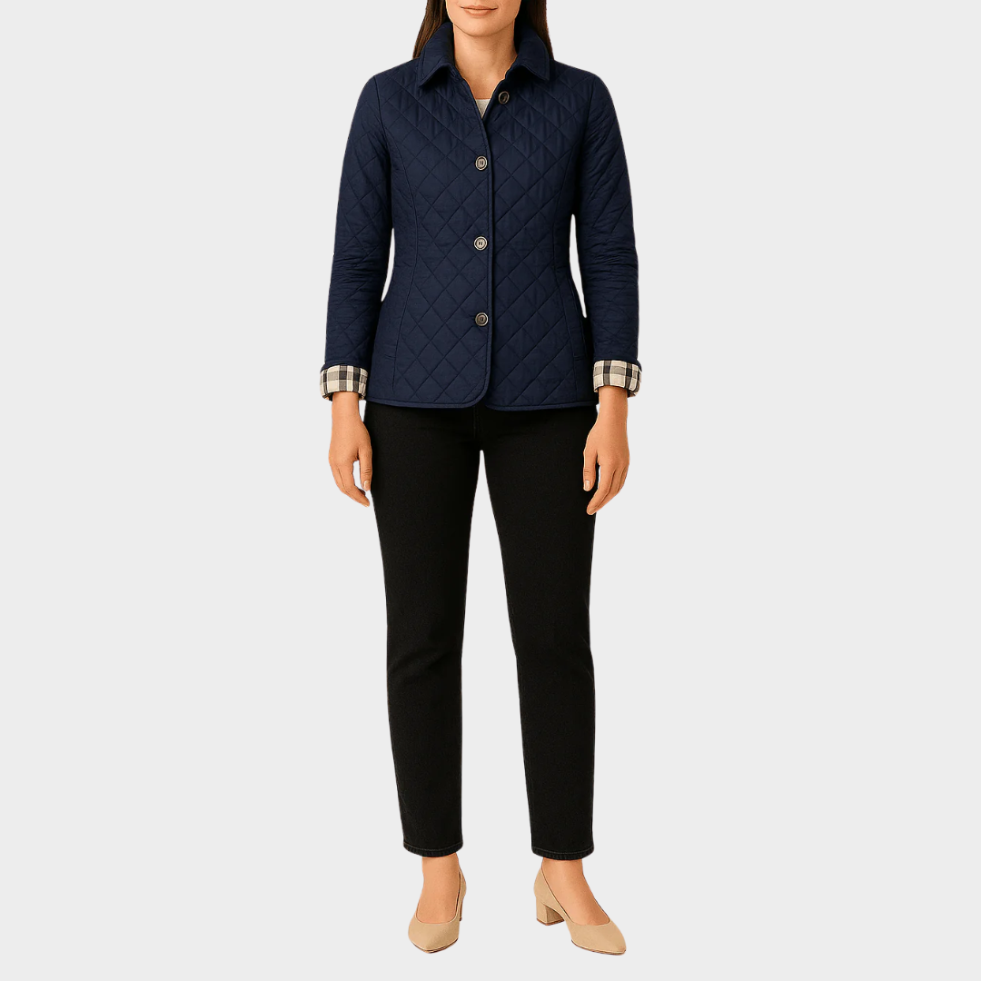 Women Quilted Coat – Lightweight Buttoned Long Jacket with Relaxed Fit – Breathable Comfortable Outerwear – Multiple Colours