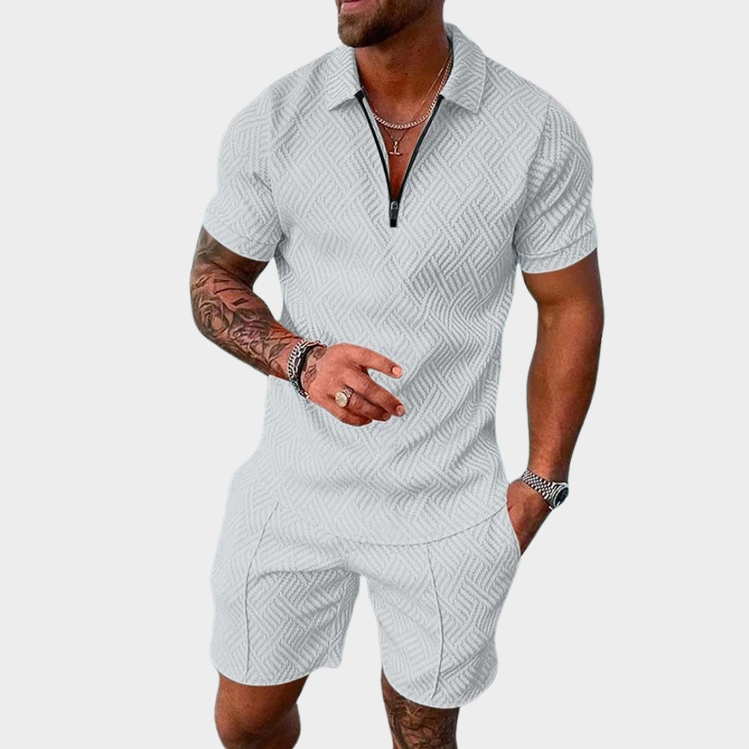 Men's 2-Piece Casual Set - Short Sleeve T-Shirt & Matching Shorts - Lightweight & Breathable - Multiple Colours
