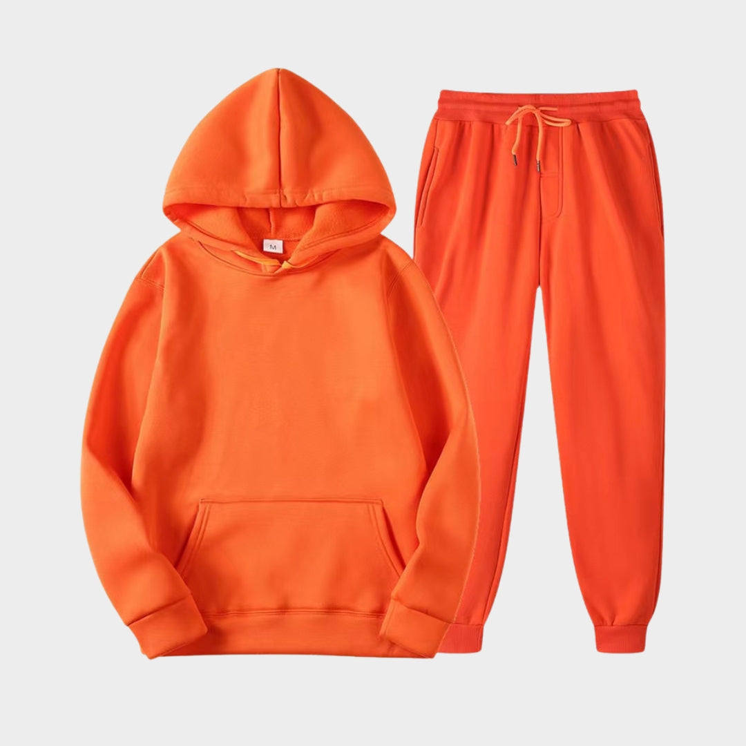 Women's Hoodie and Sweatpants Set - Hooded Sweatshirt and Joggers for Autumn and Winter, Soft and Cozy (Pink, White, and More)