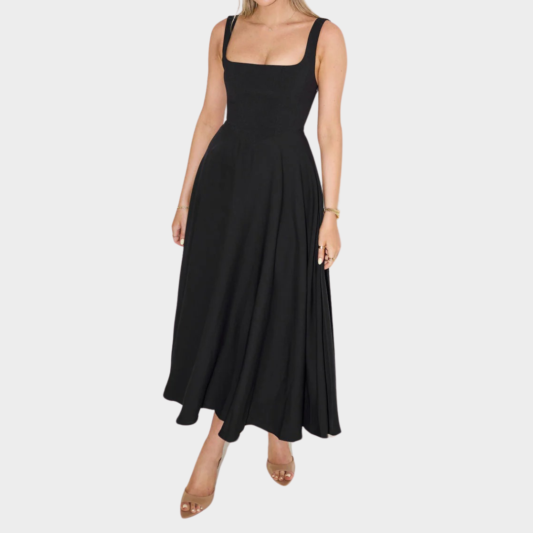 Women’s Midi Dress – Flattering Fit with Cinched Waist – Lightweight Fabric – Feminine Silhouette for Casual to Formal Wear – Multiple Colours
