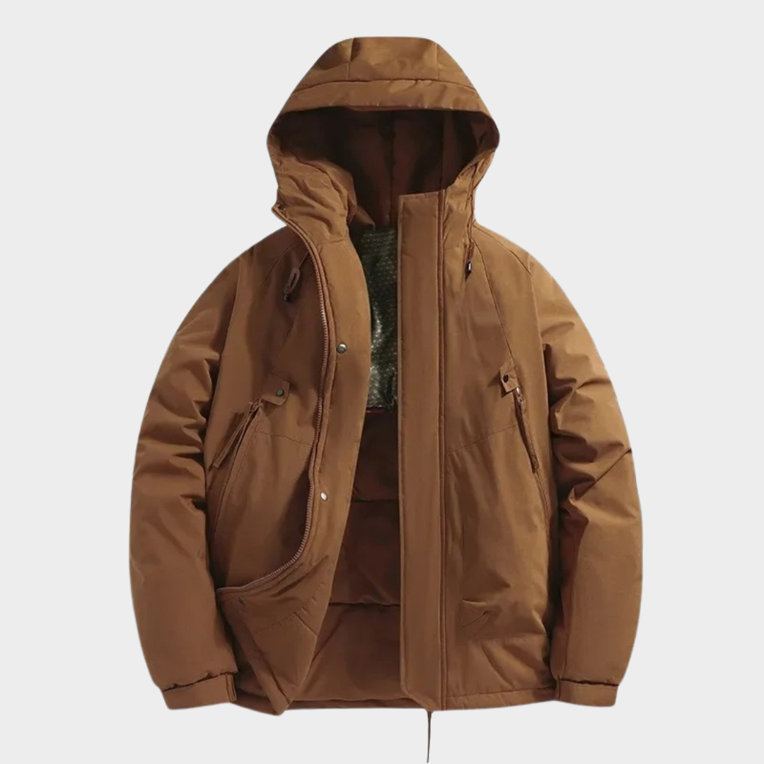 Men’s Hooded Cotton Outdoor Jacket – Windproof Waterproof Sports Mountaineering Coat – Multiple Colours