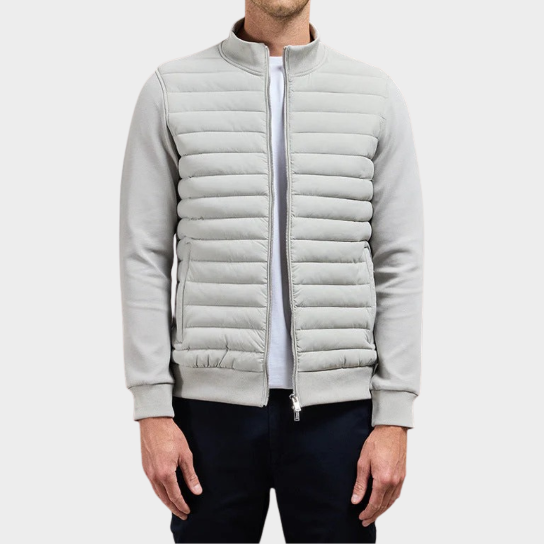 Men’s Lightweight Quilted Jacket – Regular Fit Breathable Stand Collar – Polyester Blend – Multiple Colours
