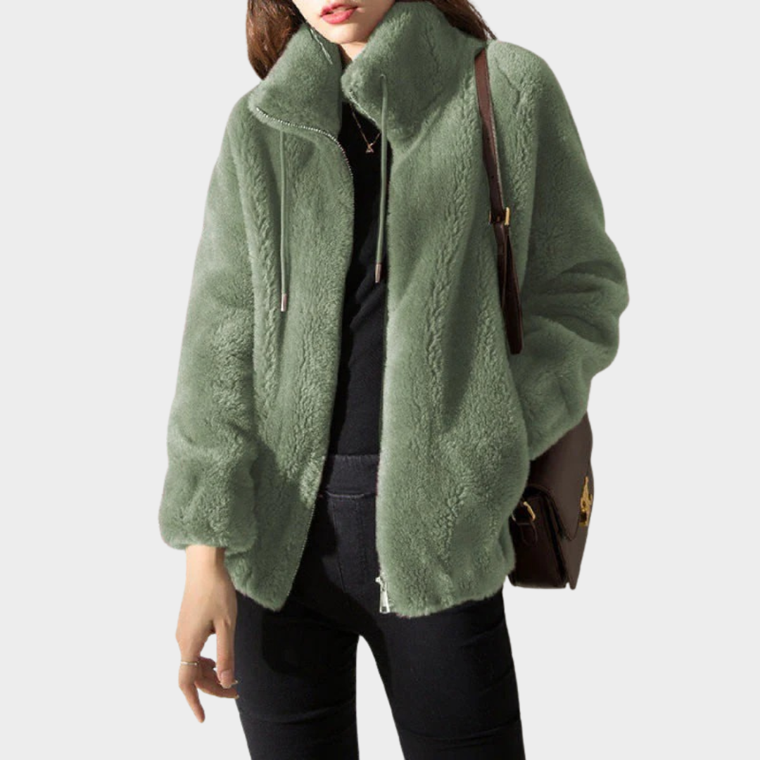 Women’s Fleece Jacket – Double-Sided Coral Fleece Thickened Soft Cozy Cardigan Outerwear – Multiple Colours