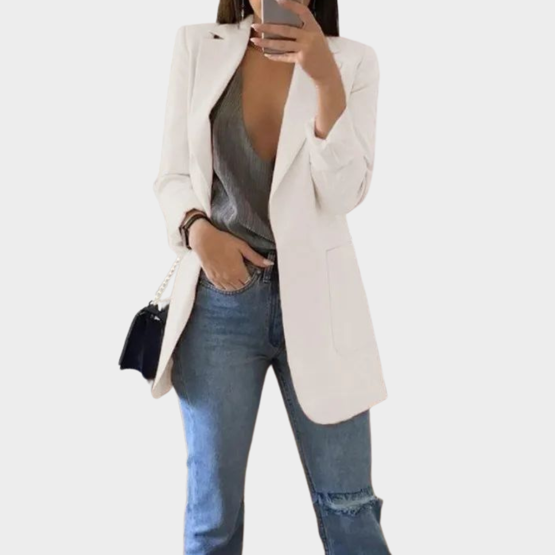 Women's Slim Fit Cardigan – Polo Neck – Elegant Casual Coat – Tailored Design – Multiple Colours