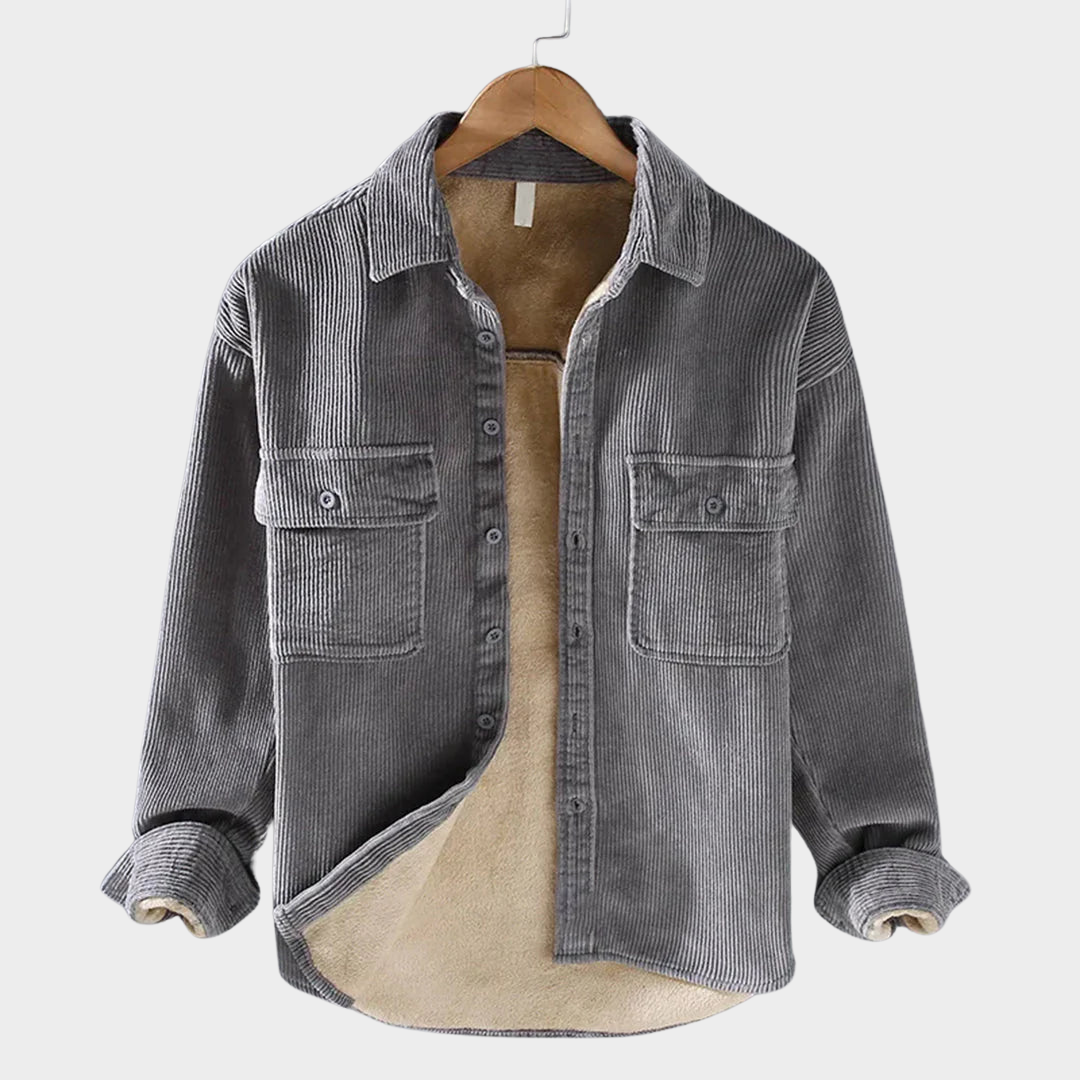 Men’s Corduroy Shirt – Smart Casual – Long Sleeve – Button-Up – Warm Thick Fabric – Multiple Colours