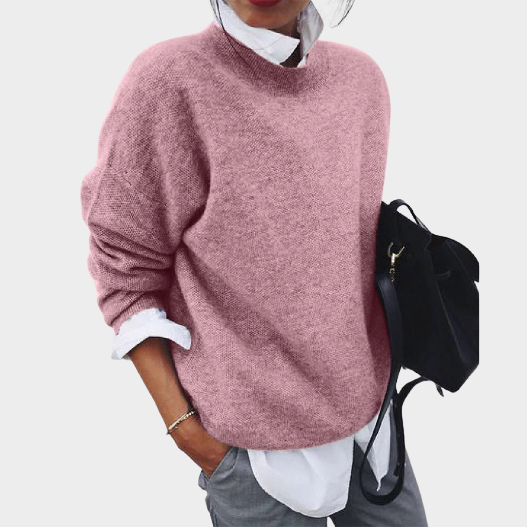 Women's Knitted Sweater – Elegant Loose Fit – Soft Wool Blend – Long Sleeve Pullover – Multiple Colours