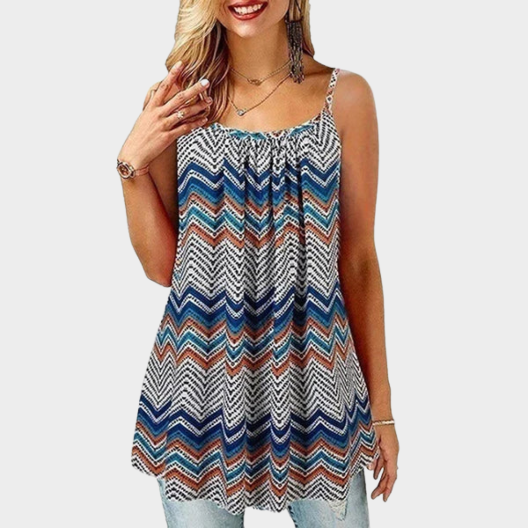 Women’s Floral Print Tank Top – Sleeveless Casual Camisole – Relaxed Fit Lightweight Streetwear Vest – Multiple Colours