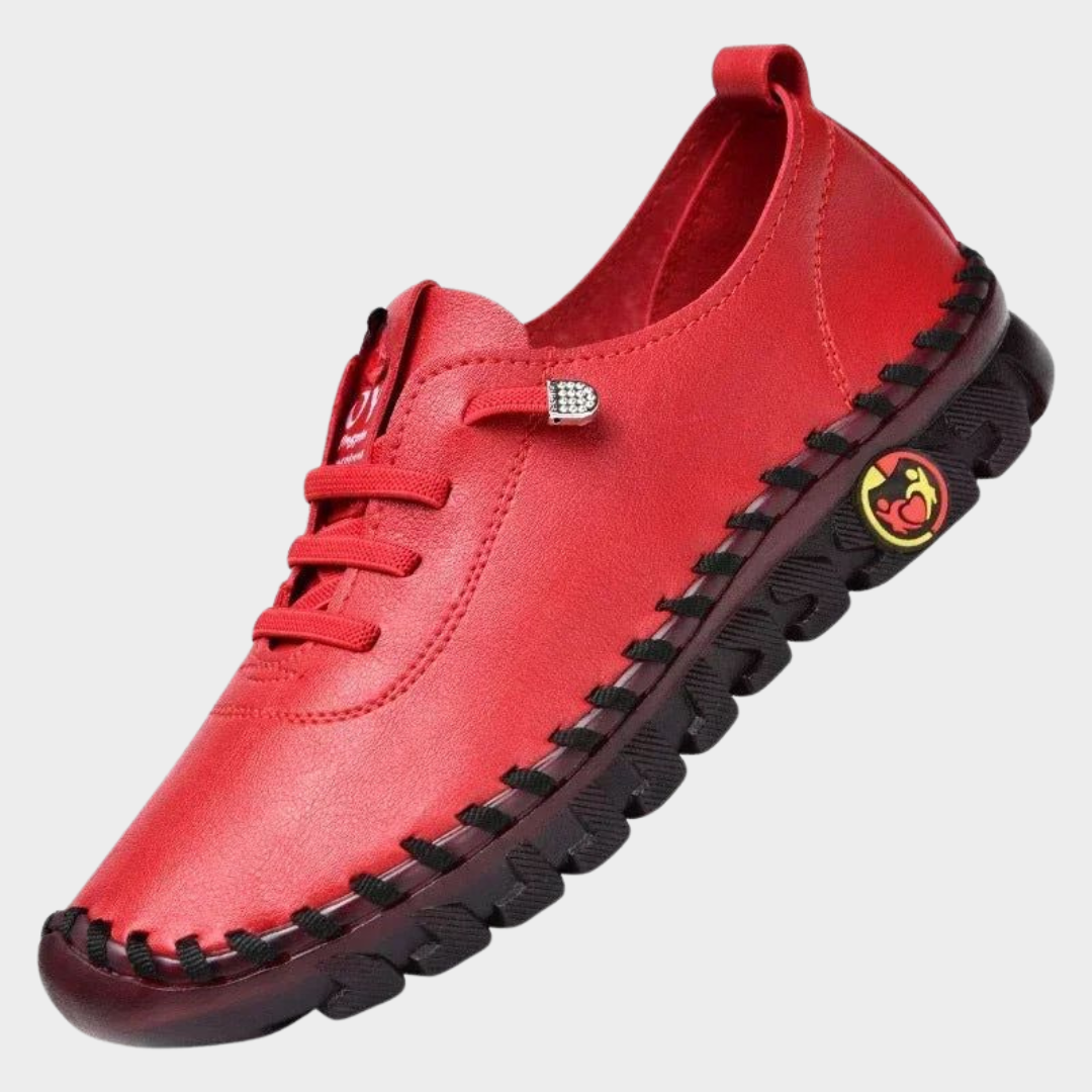 Women's Platform Sneakers - PU Leather - Lace-Up - Slip-On Comfort - Multiple Colours