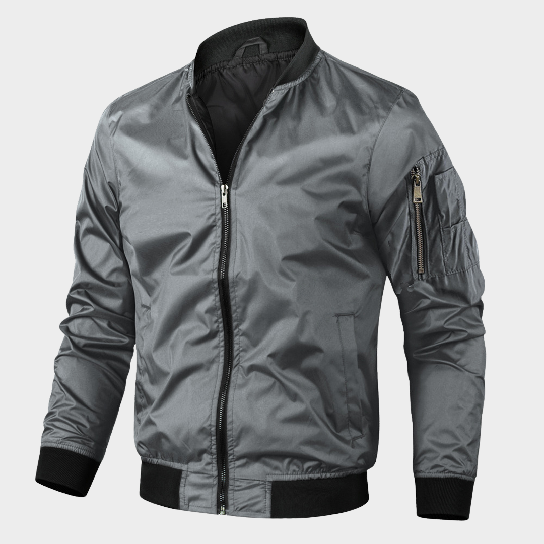 Men's Bomber Jacket - Vintage Style - Soft Lining - Zipped Front - Multiple Colours