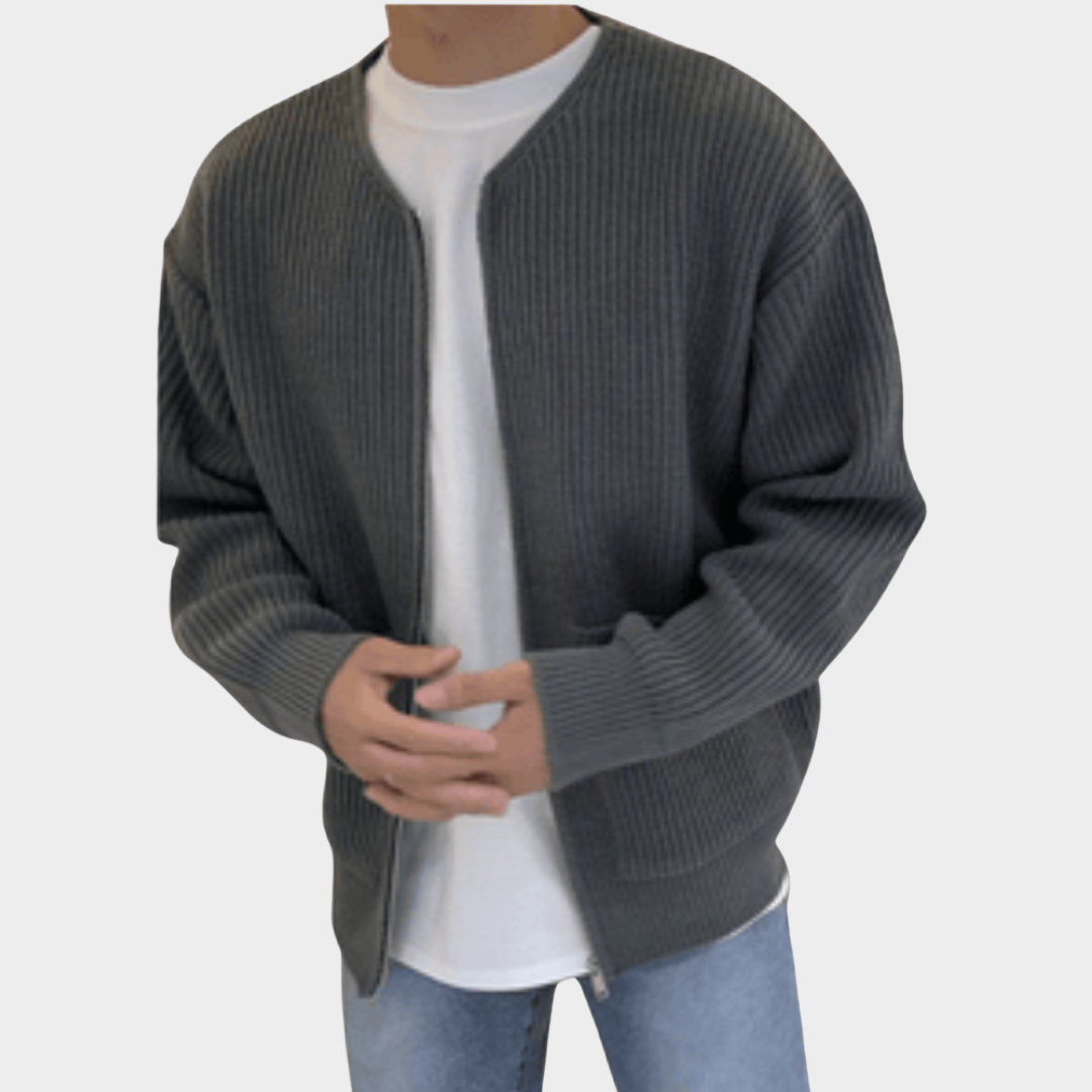 Men's Knit Cardigan – Warm Button-Up Sweater – Soft Cotton Blend – Vintage Style – Multiple Colours