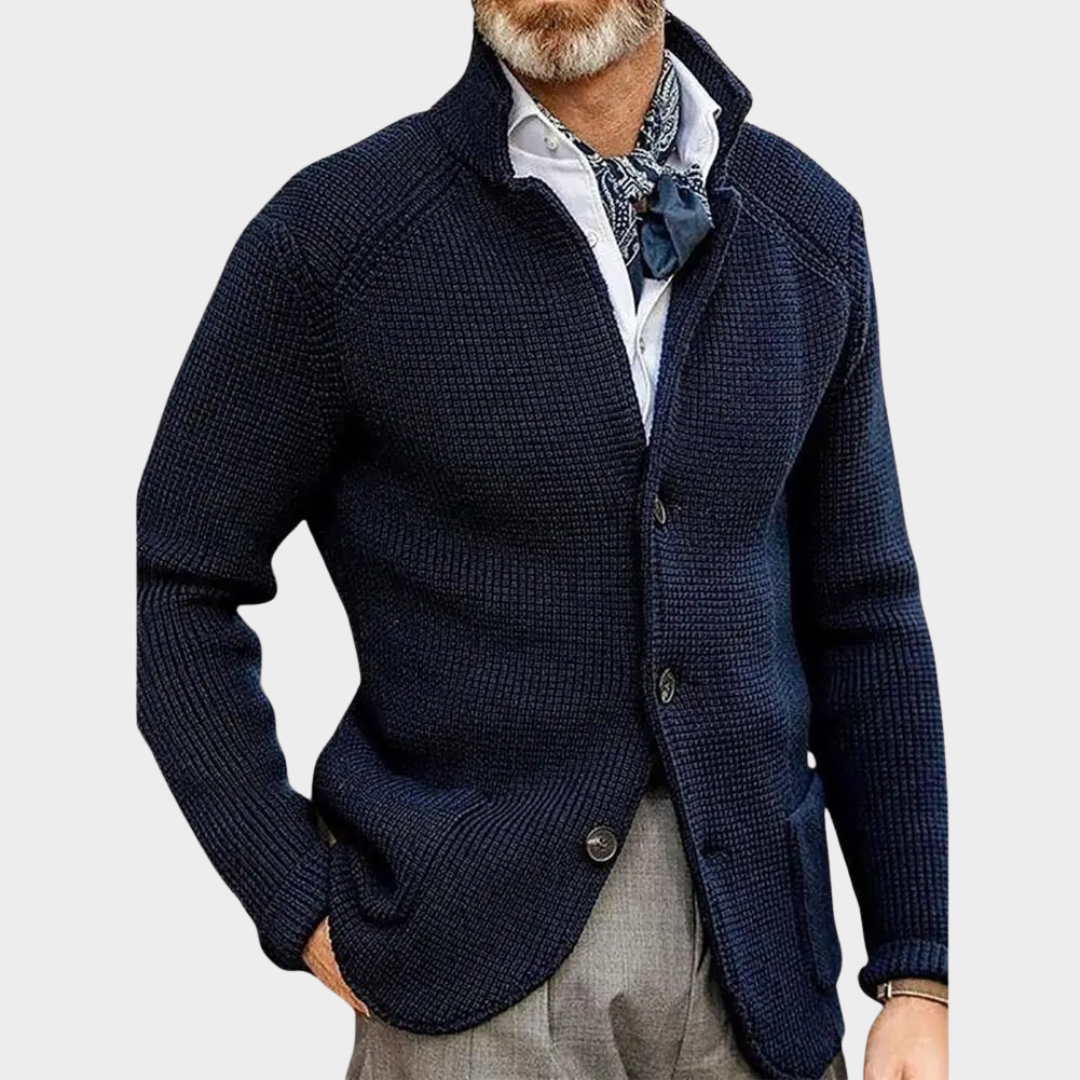 Men's Knitted Cardigan Coat – Windproof Casual Jacket – Multiple Colours