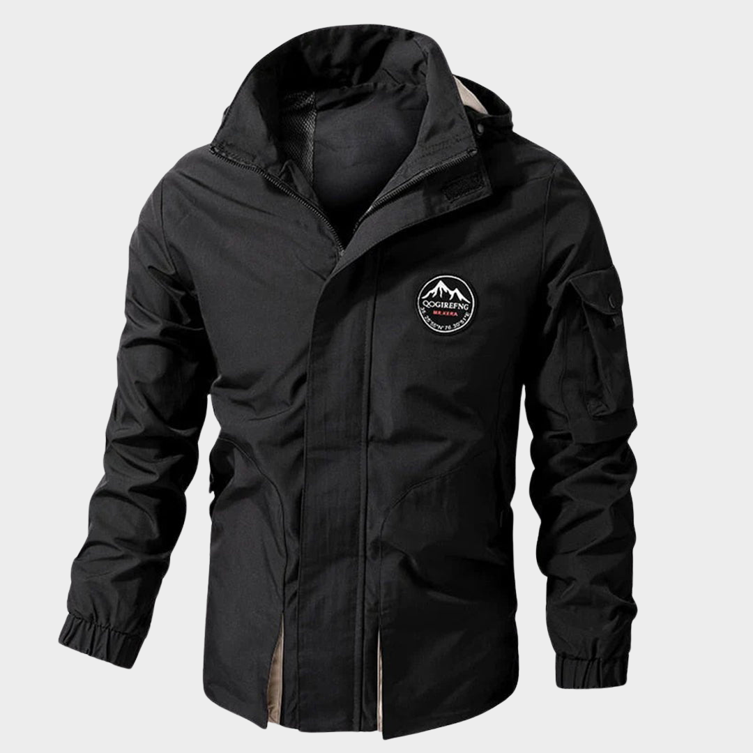 Men's Outdoor Waterproof Jacket - Hooded Casual Coat - Lightweight Nylon - Multiple Colours
