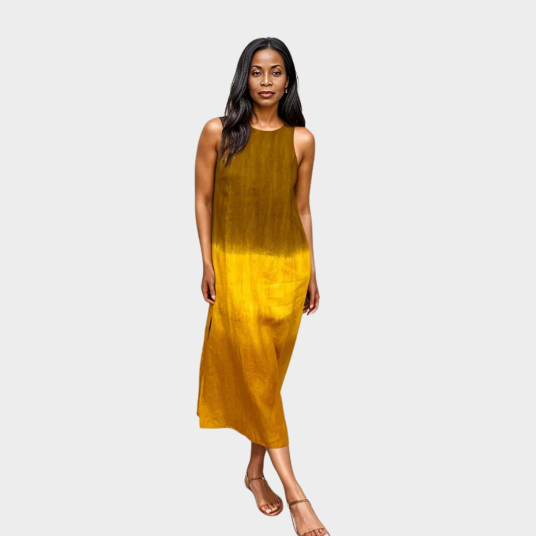 Women's Sleeveless Tie-Dye Dress – Loose Fit - Summer Split Dress - Multiple Colours