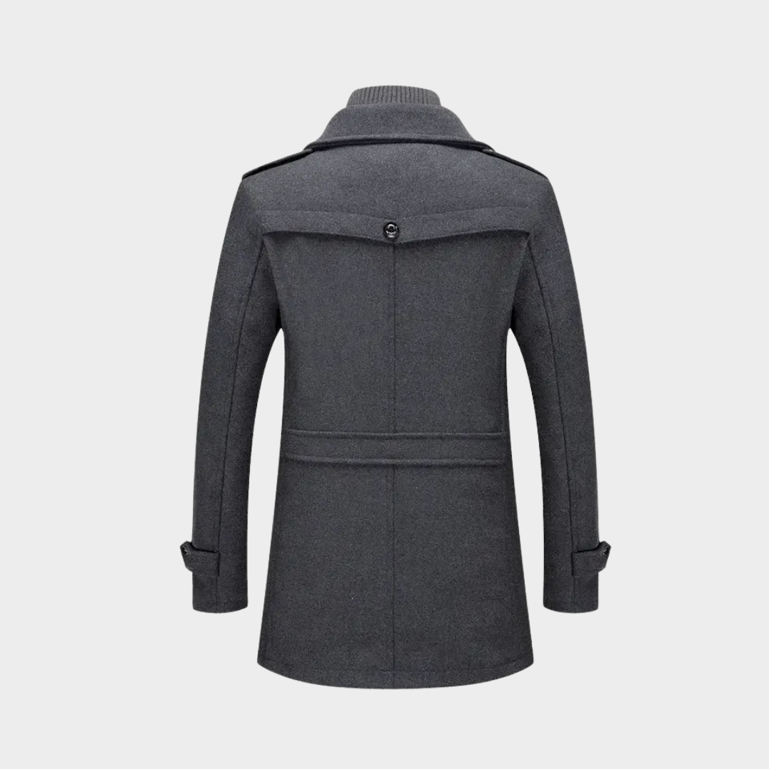 Men's Autumn/Winter Business Woolen Overcoat – Double Collar - Anti-Cold Nestle Jacket -