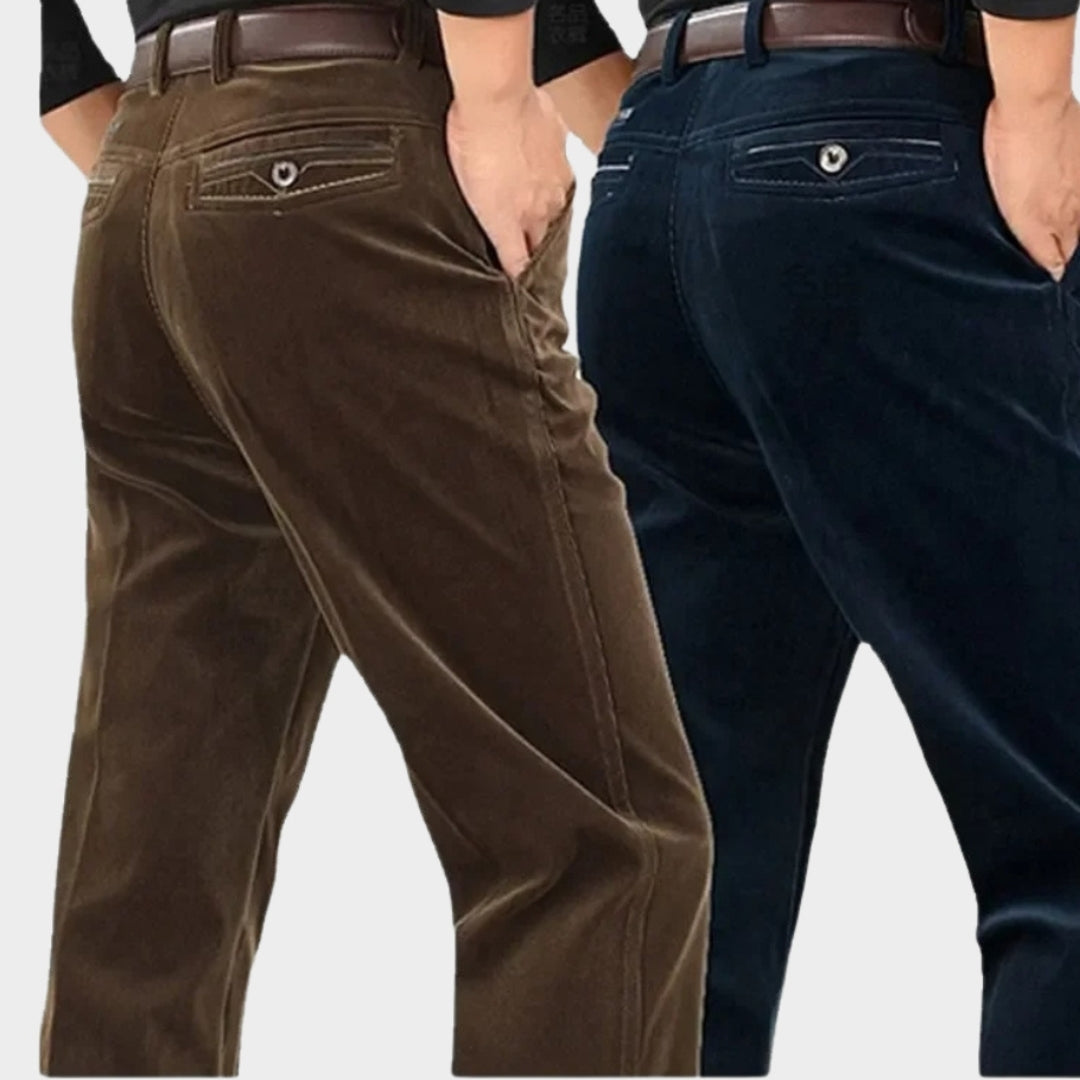 Men’s Loose Corduroy Jogging Pants - Casual Autumn Winter Trousers, Streetwear, Wine Red, Black, Dark Green, and More