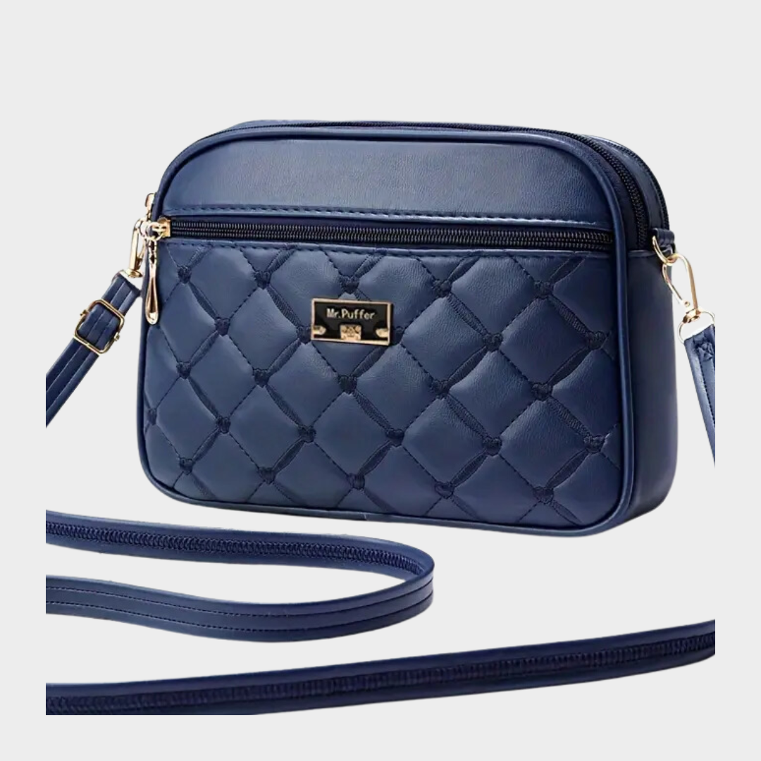Women's Small Crossbody Handbag - One Shoulder Square PU Messenger Bag in Multiple Colors