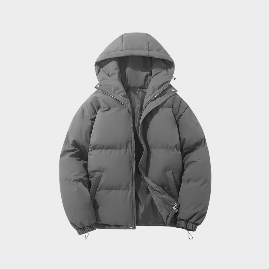 Women’s High Neck Hooded Puffer Jacket - Cotton Padded - Zipper Design - Warm Winter Coat - Multiple Colours