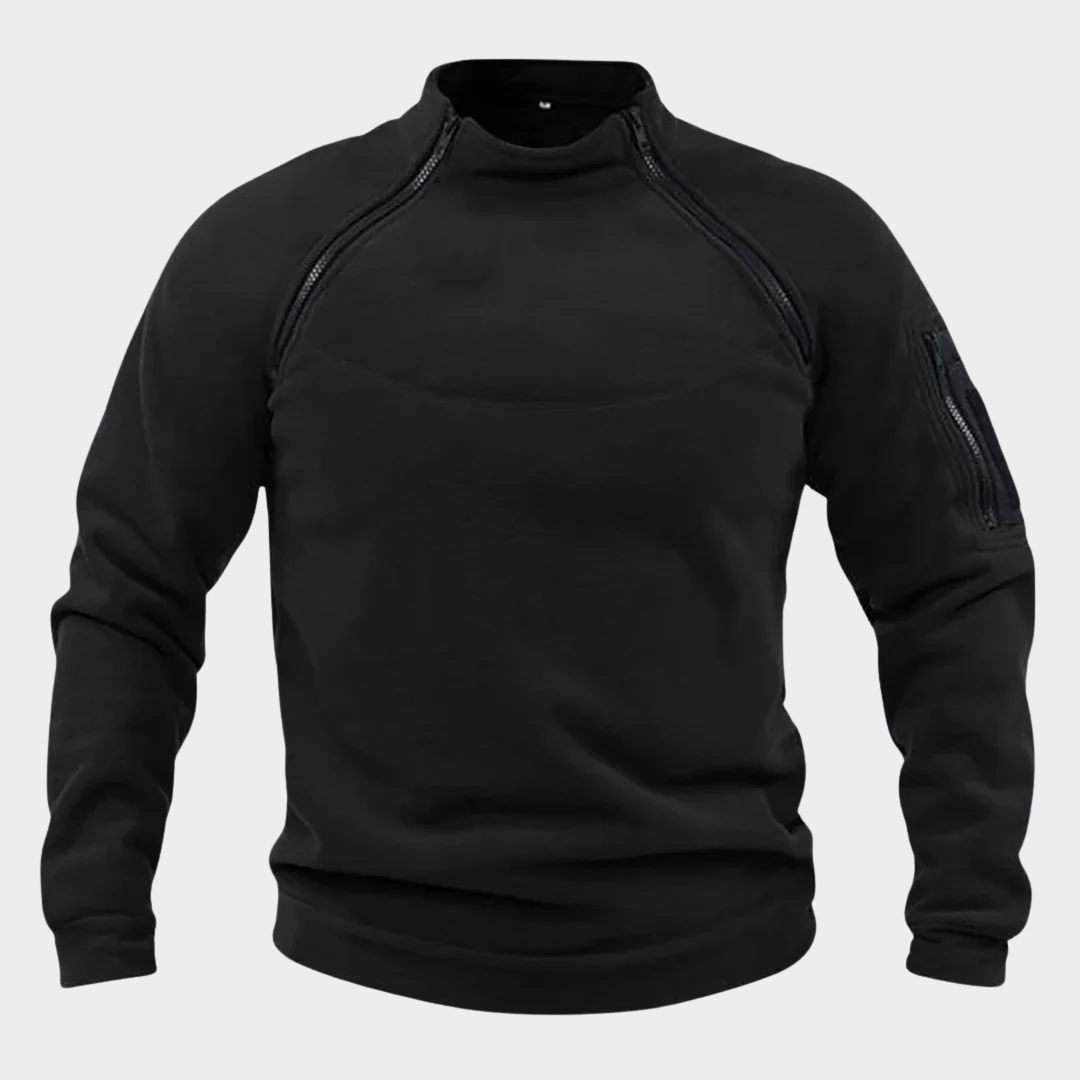 Men Tactical Fleece Pullover – Outdoor Windproof Thermal Hiking Jacket with Warm Fluffy Lining – Multiple Colours