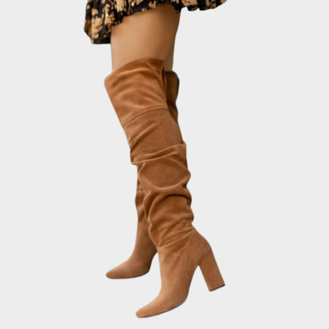 Women's Over The Knee Boots – High Heel Long Boots – Side Zipper & Pointed Toe – Multiple Colours