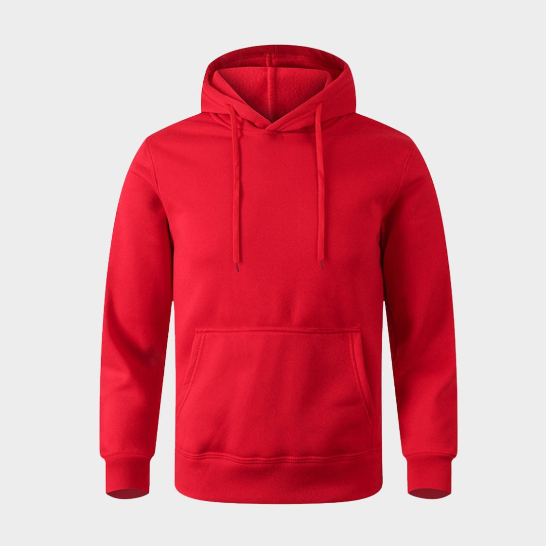 Warm Casual Hooded Sweatshirt for Men – Multi-color Streetwear, Cotton Blend