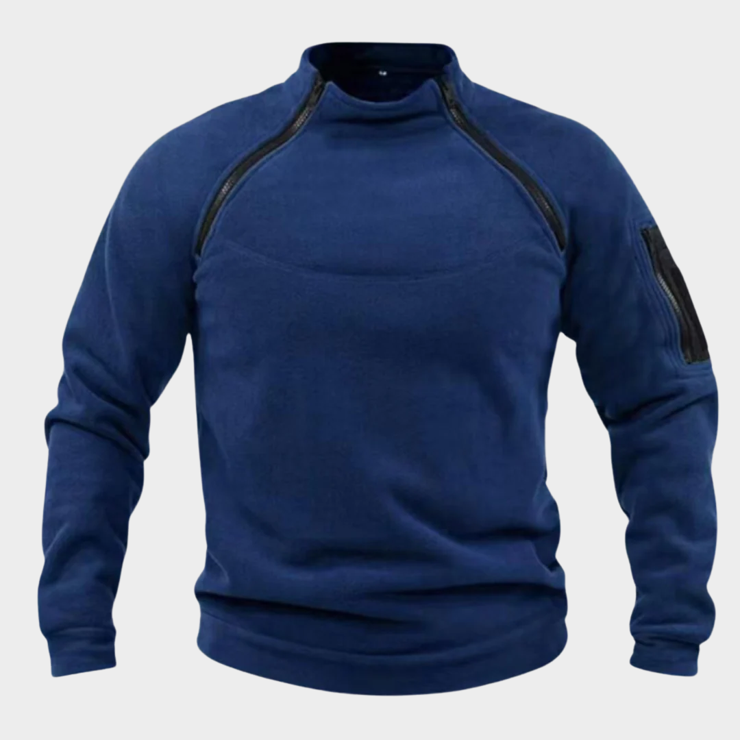 Men Tactical Fleece Pullover – Outdoor Windproof Thermal Hiking Jacket with Warm Fluffy Lining – Multiple Colours