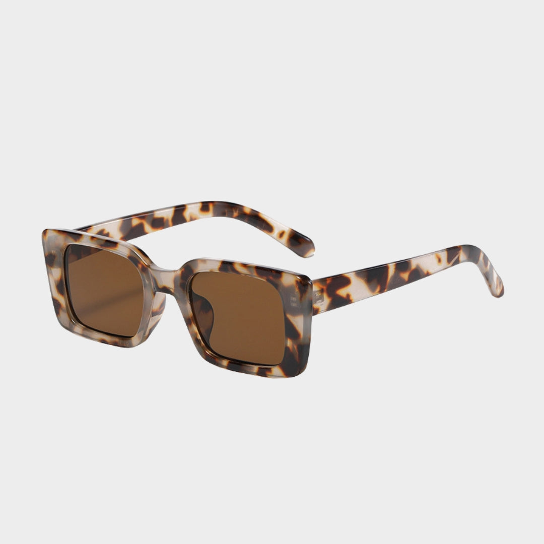 Retro Rectangle Sunglasses – Women UV400 Shades, Multiple Colors, Leopard and Tea Gradient Options