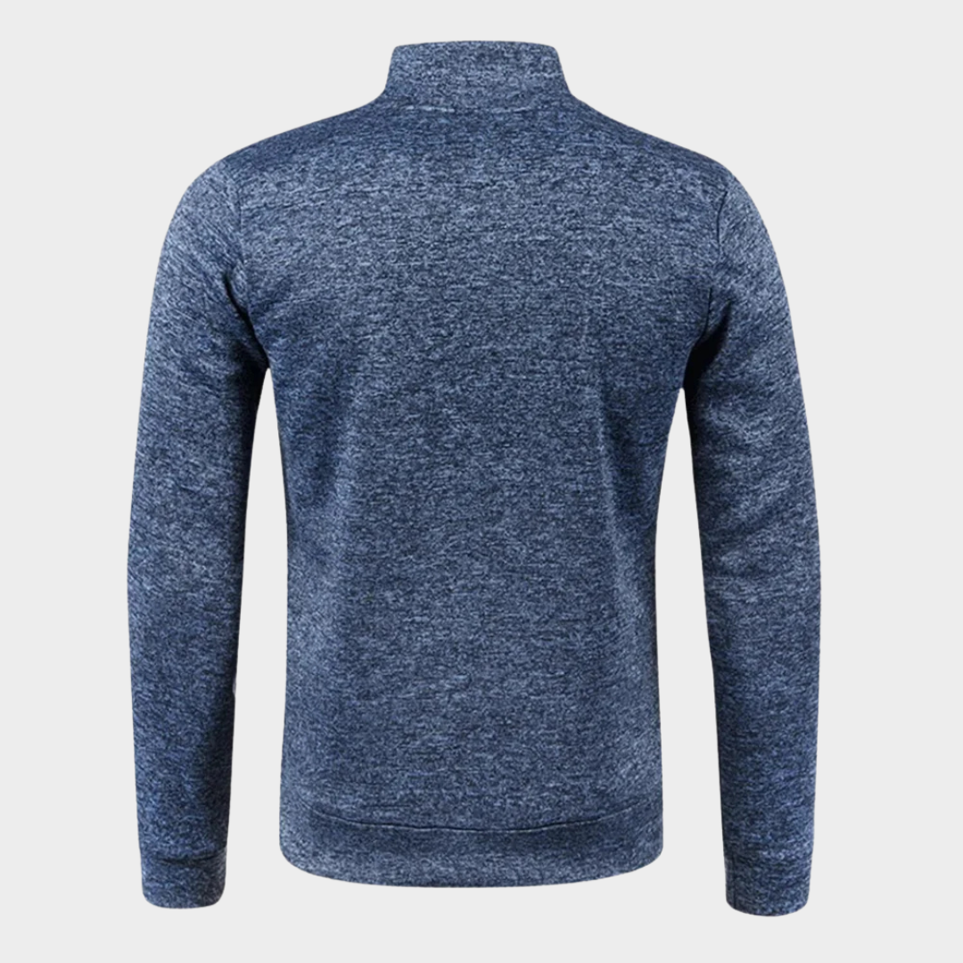 Men's Half-Zip Sweatshirt – Long Sleeve Turtleneck Pullover – Warm Casual Sport Sweater – Multiple Colours