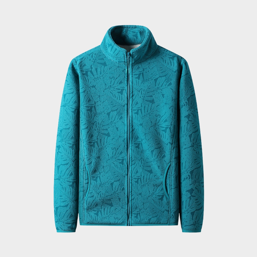 Women's Brushed Fleece Jacket – Print Design, Thick Warm Vest, Sports Coat, Grass Green, Peacock Green, Rose Red, and More