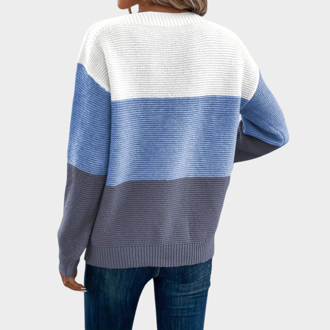 Women's Patchwork Knitted Sweater – Loose Fit – Soft & Warm – Thickened Casual Jumper – Stylish & Comfortable – Multiple Colours