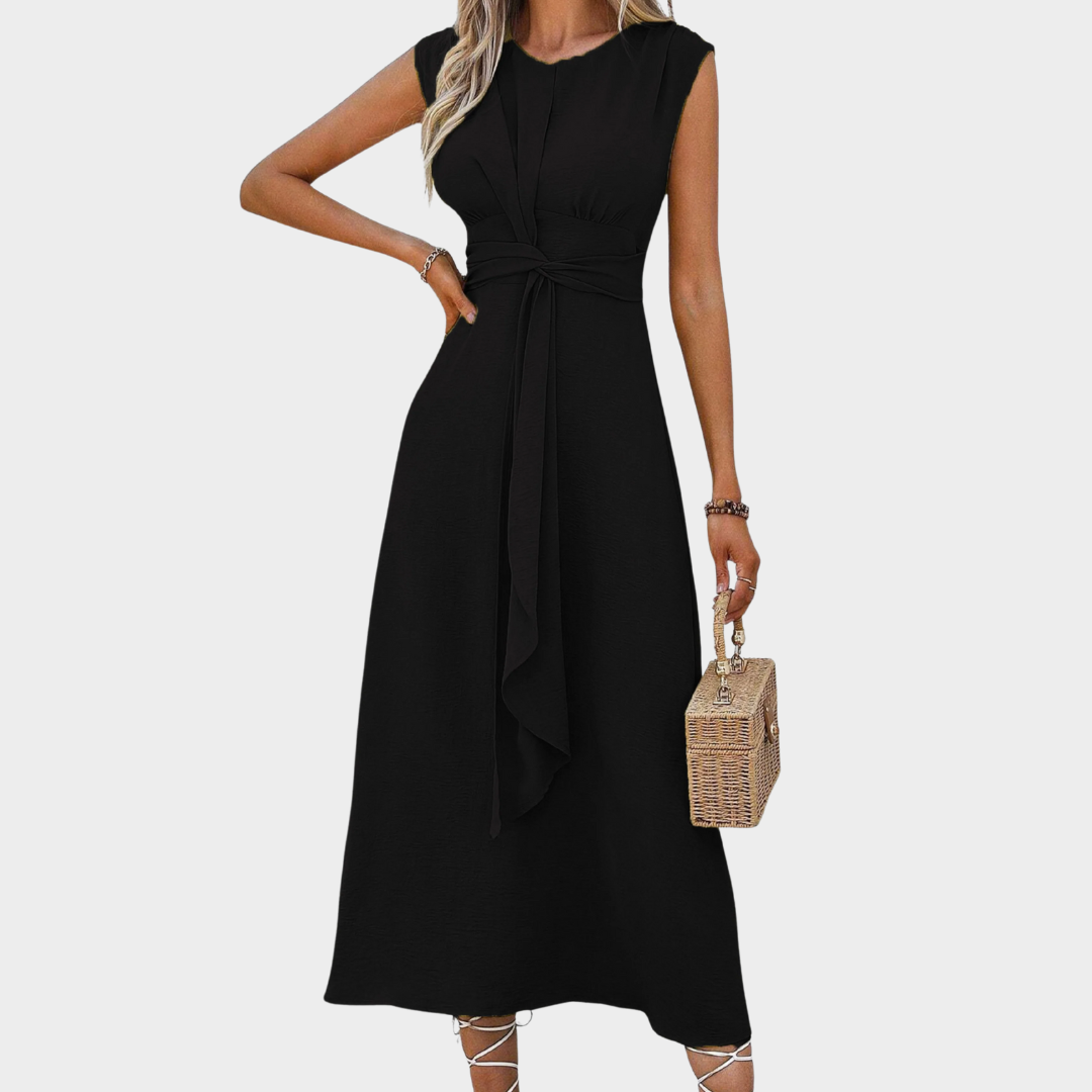 Women’s Maxi Dress – Elegant Sleeveless Round Neck Design with Flowing Full-Length Silhouette – Multiple Colours