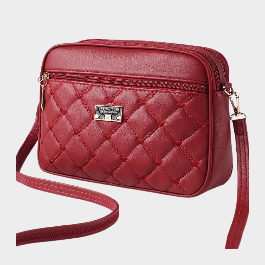 Women's Small Crossbody Handbag - One Shoulder Square PU Messenger Bag in Multiple Colors