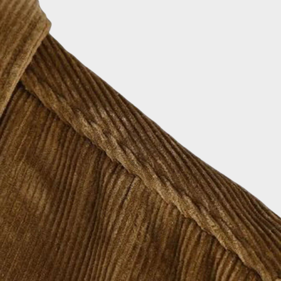 Men’s Corduroy Shirt – Smart Casual – Long Sleeve – Button-Up – Warm Thick Fabric – Multiple Colours