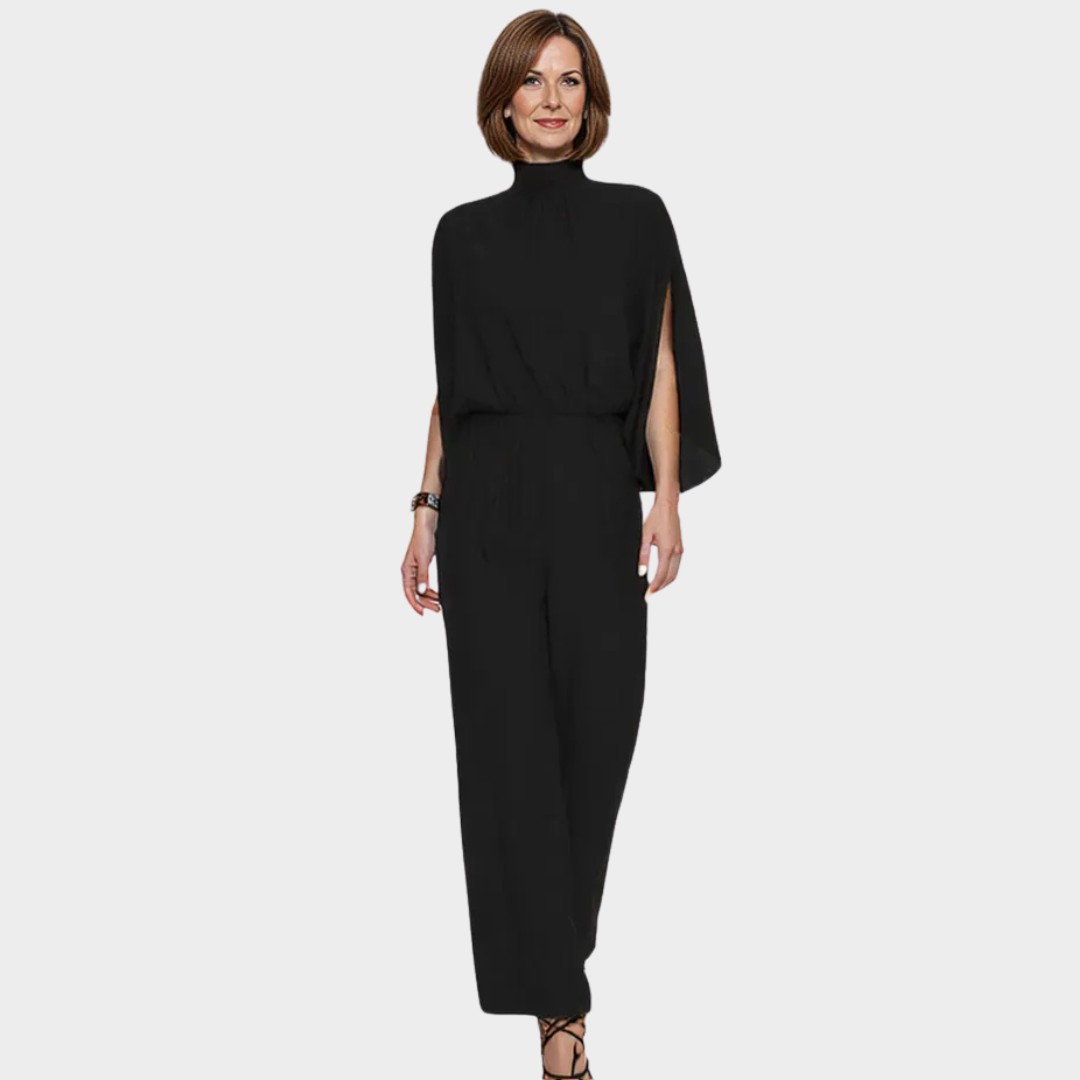 Women's Long Sleeve Jumpsuit – Waist Tie – Wide Leg Fit – Elegant Casual One-Piece – Multiple Colours