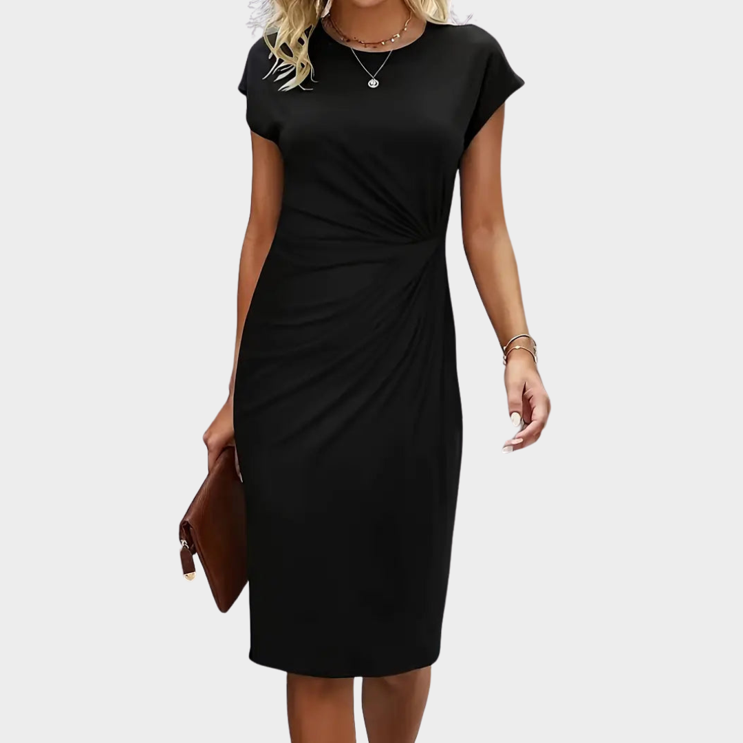 Women's Elegant Scoop Neck Dress – Classic Fit – Timeless & Versatile – Soft & Comfortable Fabric – Multiple Colours