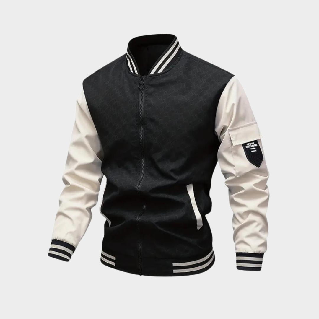 Men's Slim Fit Baseball Jacket – Casual Windproof Bomber Coat – High-Quality Stitching – Multiple Colours