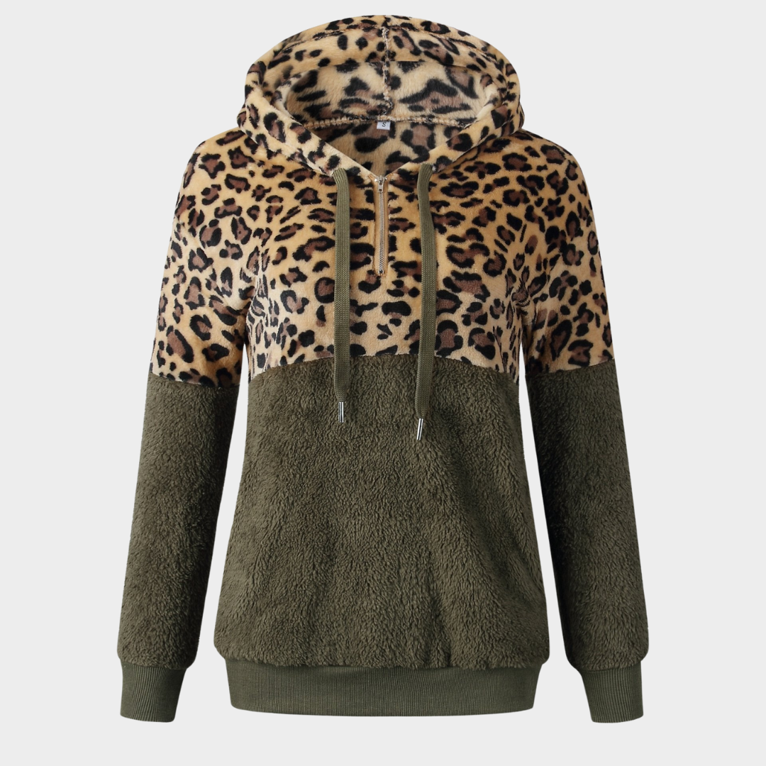 Women's Hooded Teddy Sweatshirt – Fleece – Long Sleeve – Warm & Soft – Multiple Colours