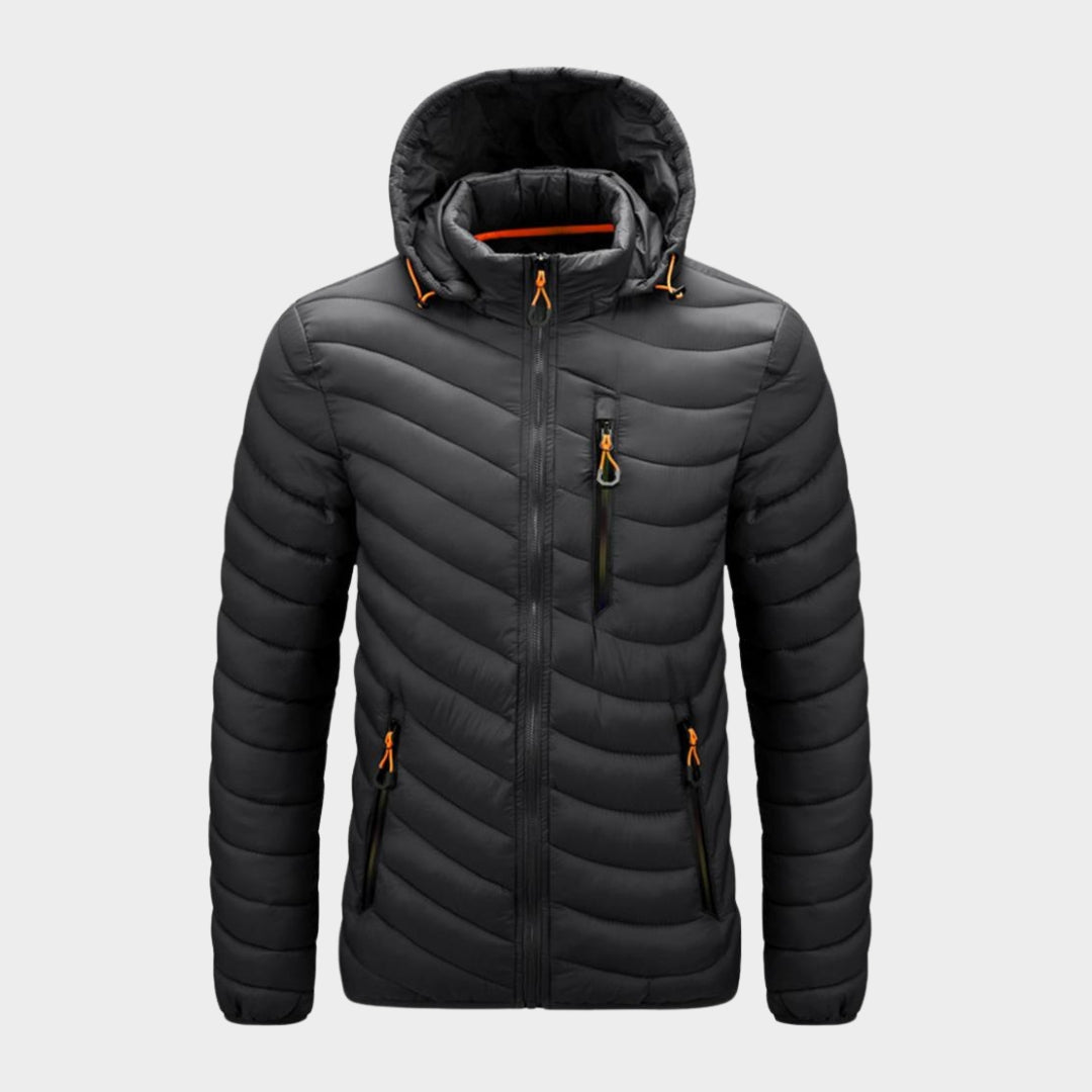Men's Hooded Waterproof Parka Coat - Warm Casual Autumn Winter Outerwear with Detachable Hat, Army Green, Black, and More
