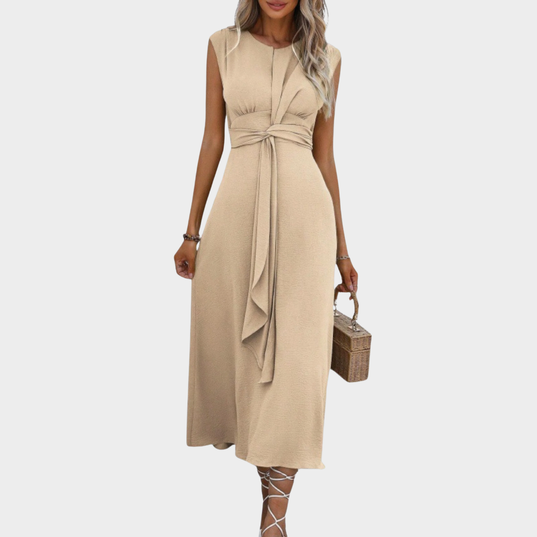 Women’s Maxi Dress – Elegant Sleeveless Round Neck Design with Flowing Full-Length Silhouette – Multiple Colours