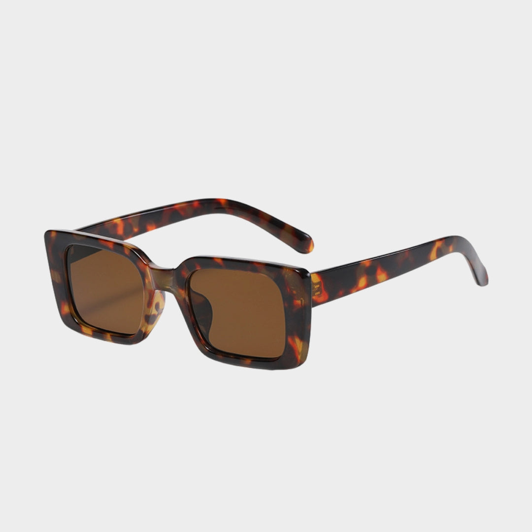 Retro Rectangle Sunglasses – Women UV400 Shades, Multiple Colors, Leopard and Tea Gradient Options