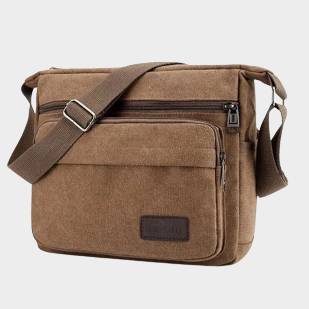 Men's Canvas Crossbody Shoulder Bag - Multi-Function Messenger Bag - Casual Design - Portable Fit