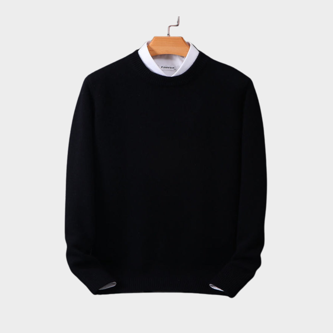 Men's Cashmere Sweater – Soft Warm Oversized O-neck Knitted Pullover