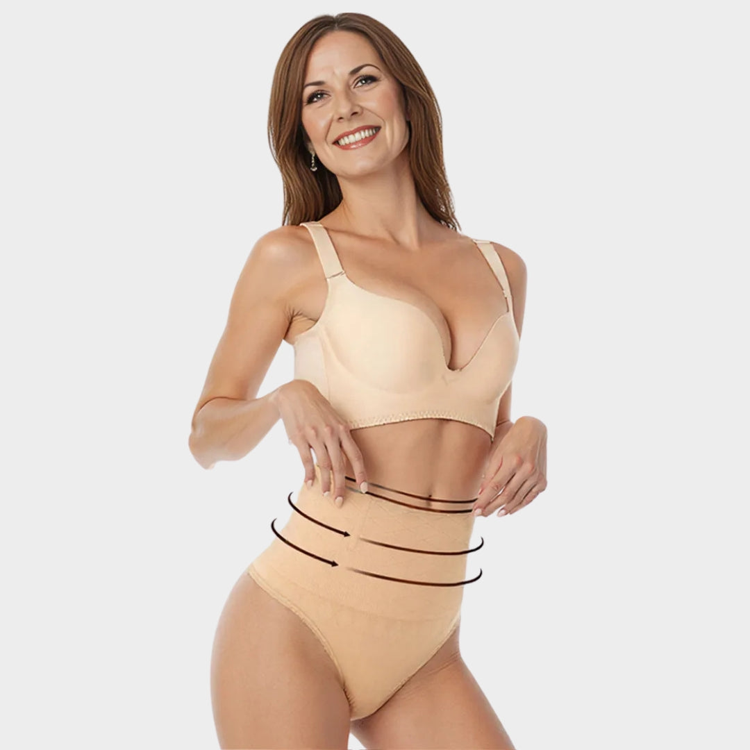Women's High-Waist Shapewear Thong - Tummy Control & Butt Lifting - Slimming & Seamless Body Shaper